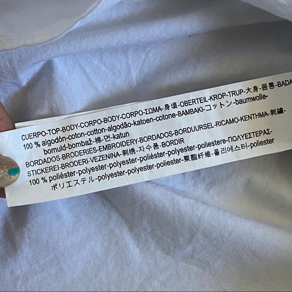 Zara Kids Floral Embroidered Ruffle Shirt - Picture 5 of 6